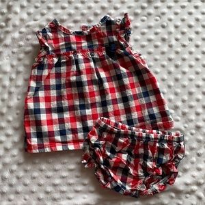 Carter’s Two piece checkered dress w/ bloomers